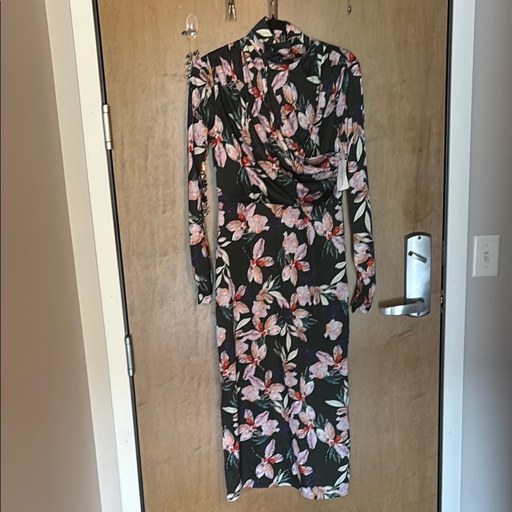 Floral Black Dress